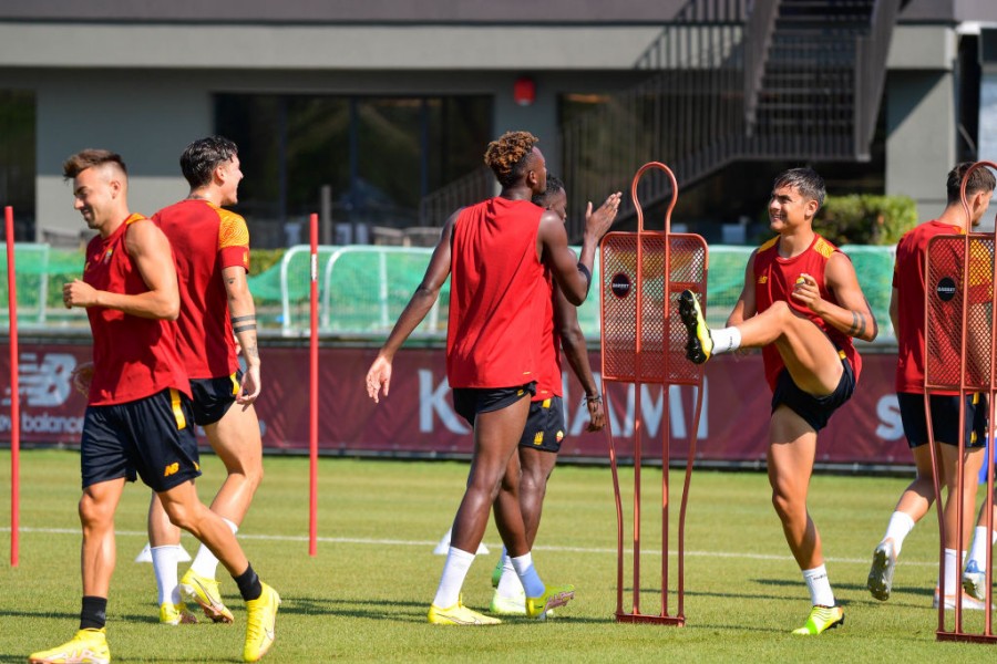 Trigoria Abraham Dybala Zaniolo