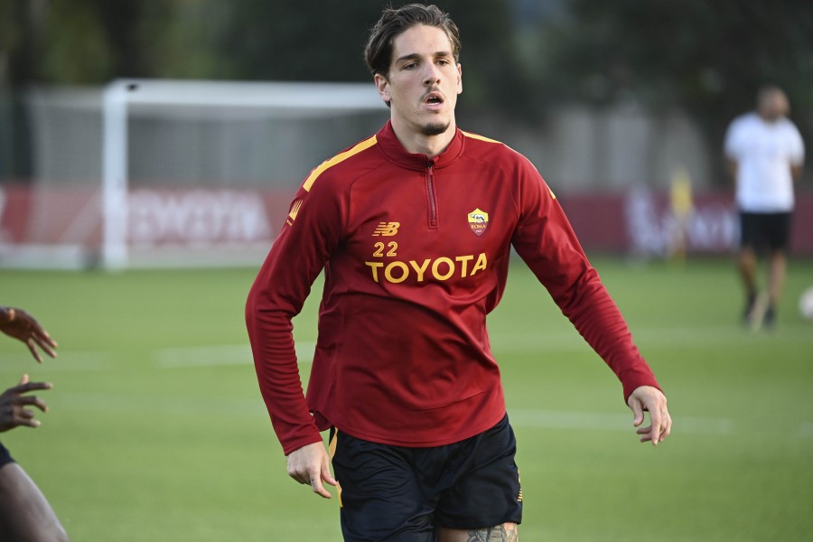 Una foto di Zaniolo a Trigoria