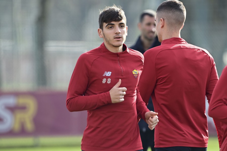 Villar in allenamento a Trigoria