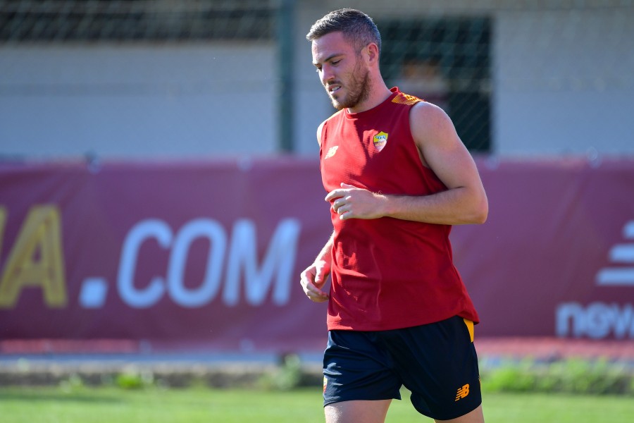 Veretout in allenamento a Trigoria