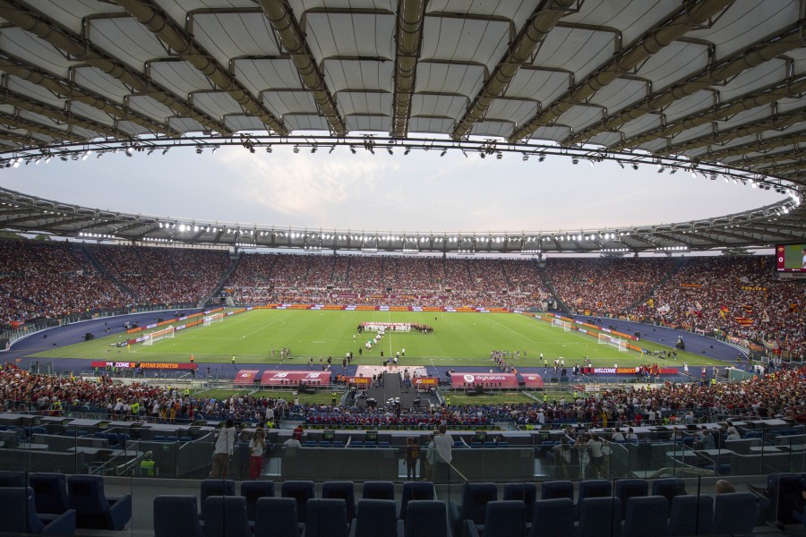 Panoramica dello Stadio Olimpico durante una partita della Roma