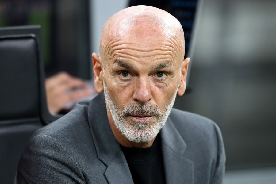 Stefano Pioli sulla panchina del Milan