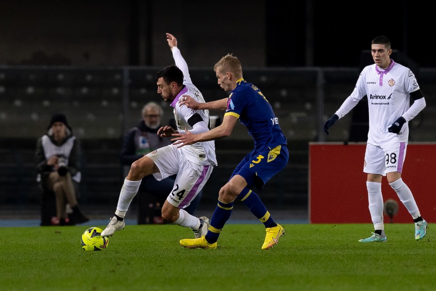 Alex Ferrari durante una partita della Cremonese