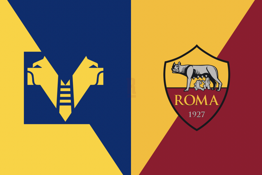 Verona-Roma, loghi delle squadre