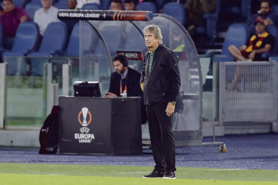 Manuel Pellegrini allo Stadio Olimpico in occasione di Roma-Real Betis 