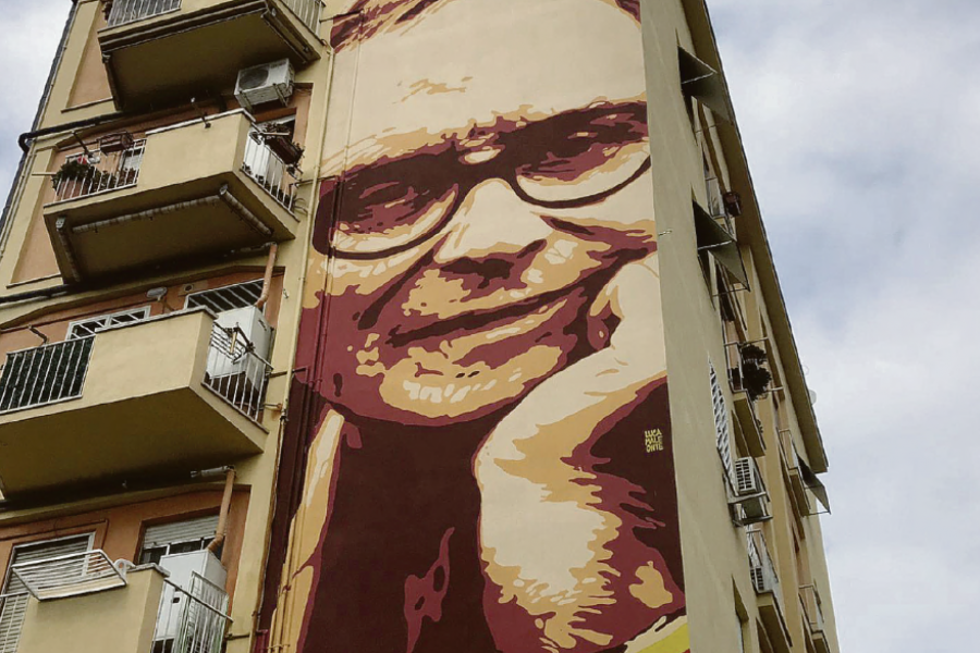 Il murale per Ennio Morricone