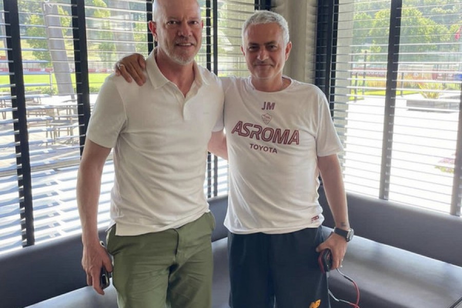 Zago e Mourinho a Trigoria