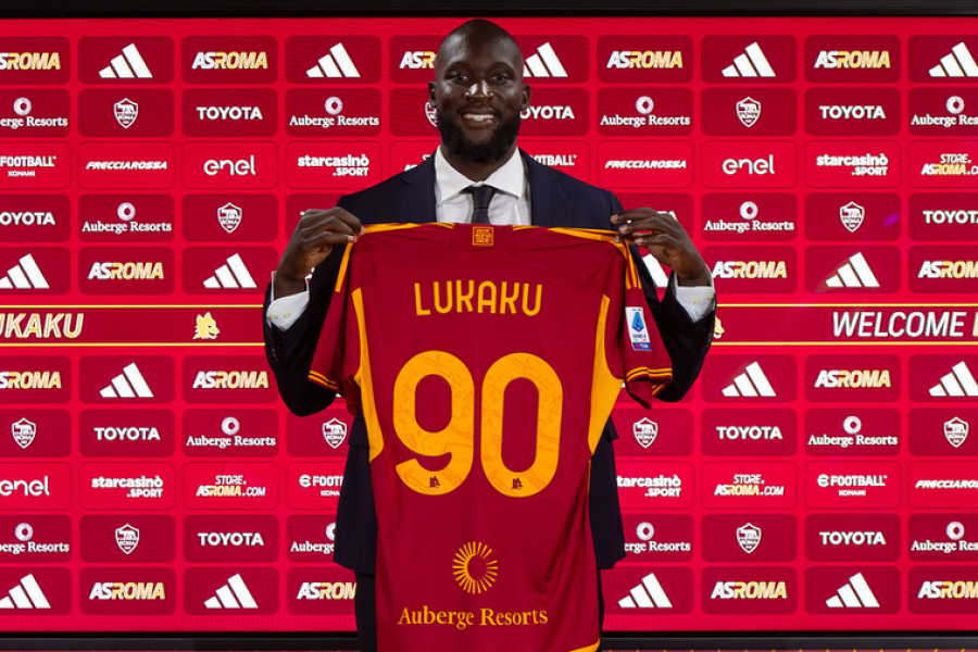 Romelu Lukaku con la maglia della Roma