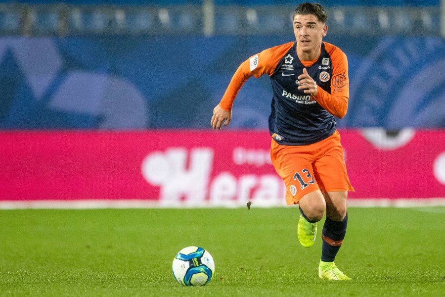 Joris Chotard con la maglia del Montpellier