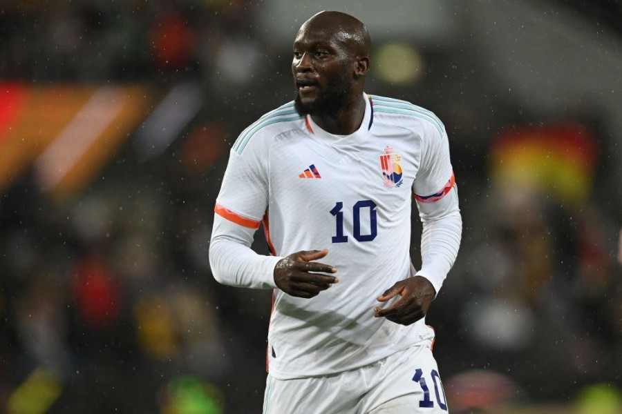 Lukaku in campo con la nazionale belga