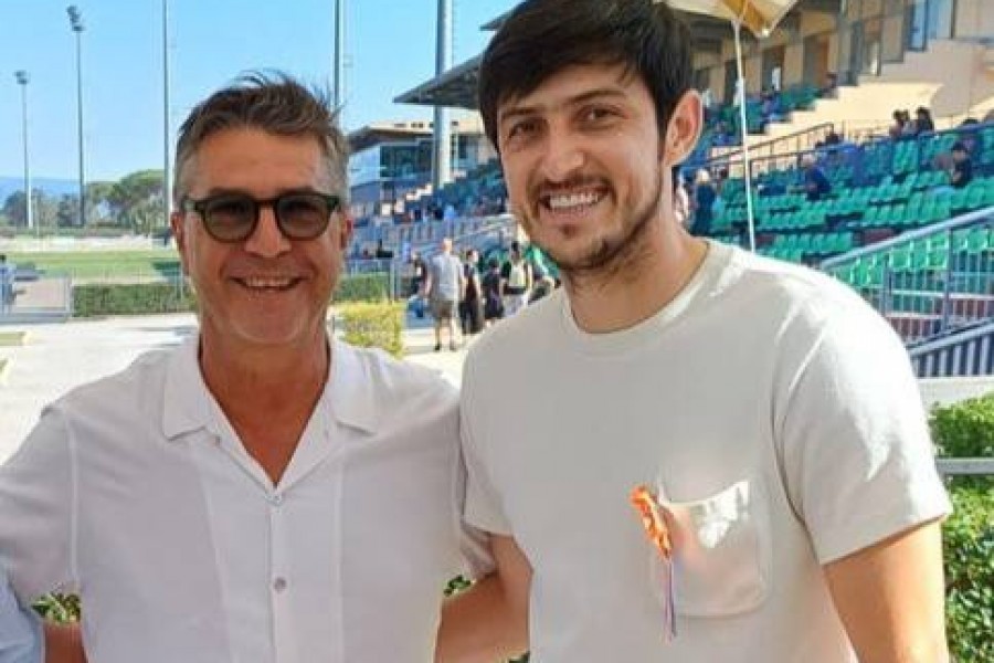 Sardar Azmoun in compagnia di Antonio Di Carlo