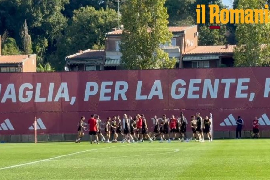 La Roma in campo per la rifinitura