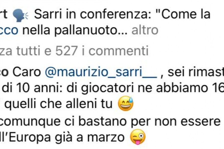 La risposta della Pro Recco su Instagram