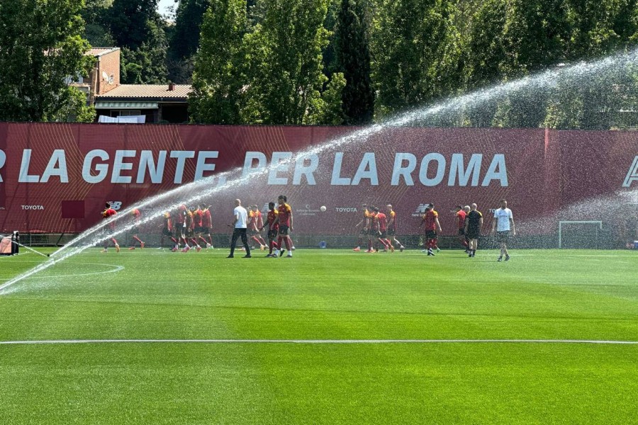 La squadra si allena a Trigoria