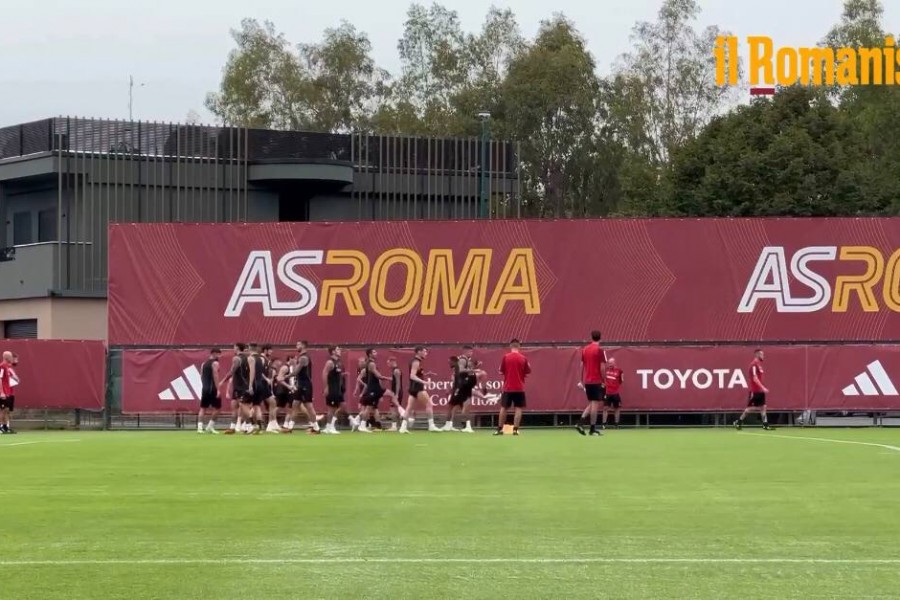 I giallorossi si allenano a Trigoria