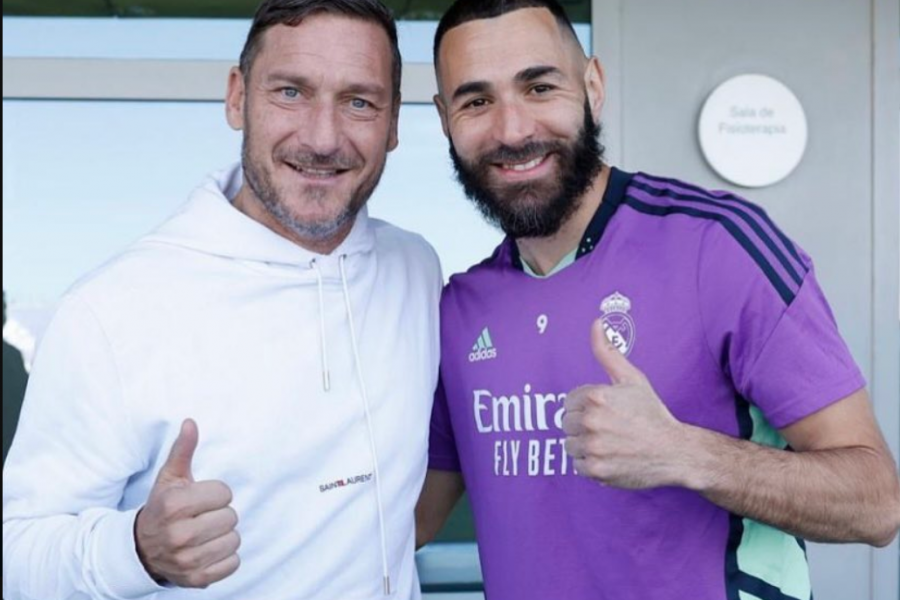 Totti insieme a Benzema