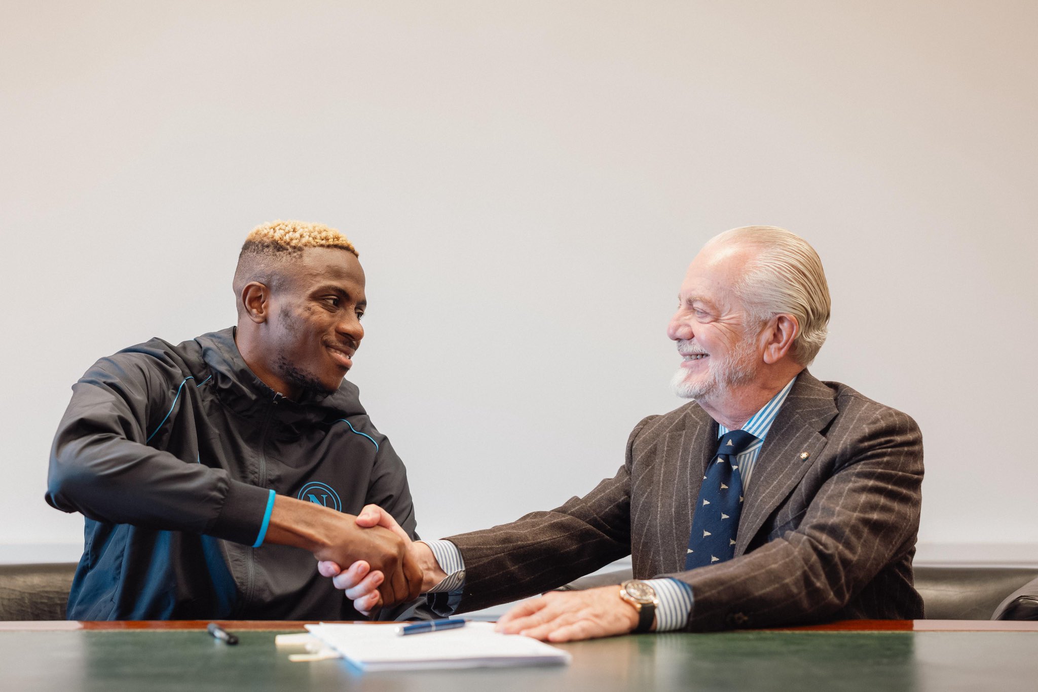 Victor Osimhen e Aurelio De Laurentiis