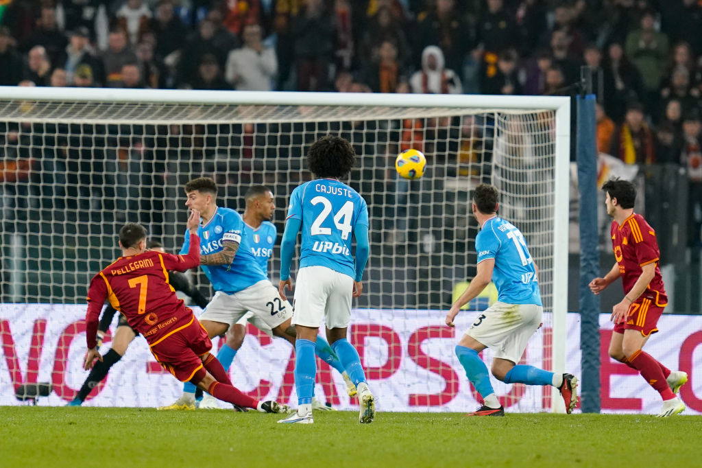 Il gol di Lorenzo Pellegrini contro il Napoli 
