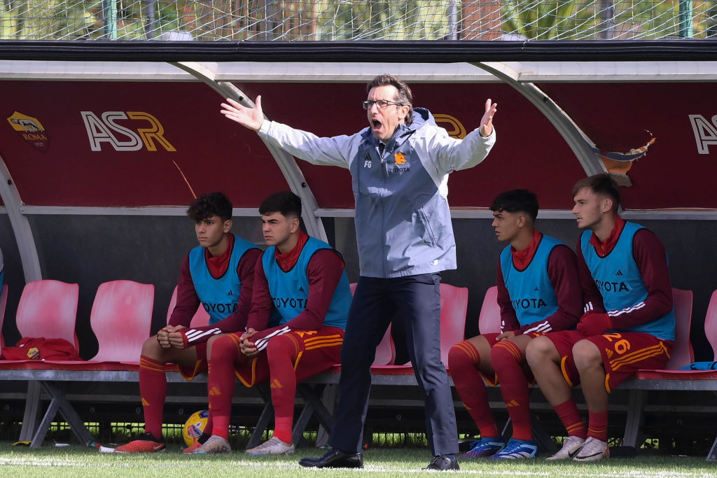 Guidi durante una partita della Roma Primavera