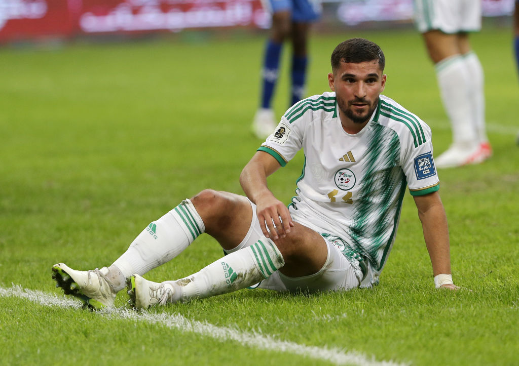 Aouar con la maglia dell'Algeria 