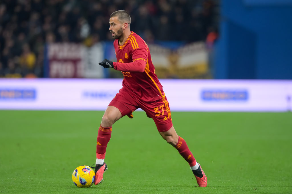 Spinazzola in campo con la Roma