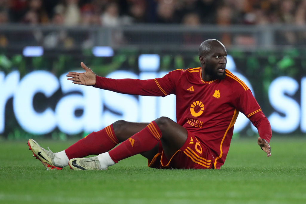 Lukaku in campo con la Roma