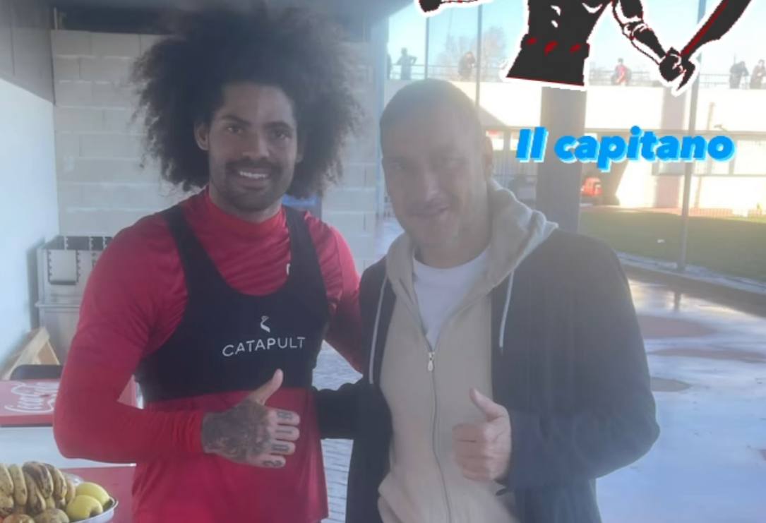 Totti in visita al centro del Rayo Vallecano
