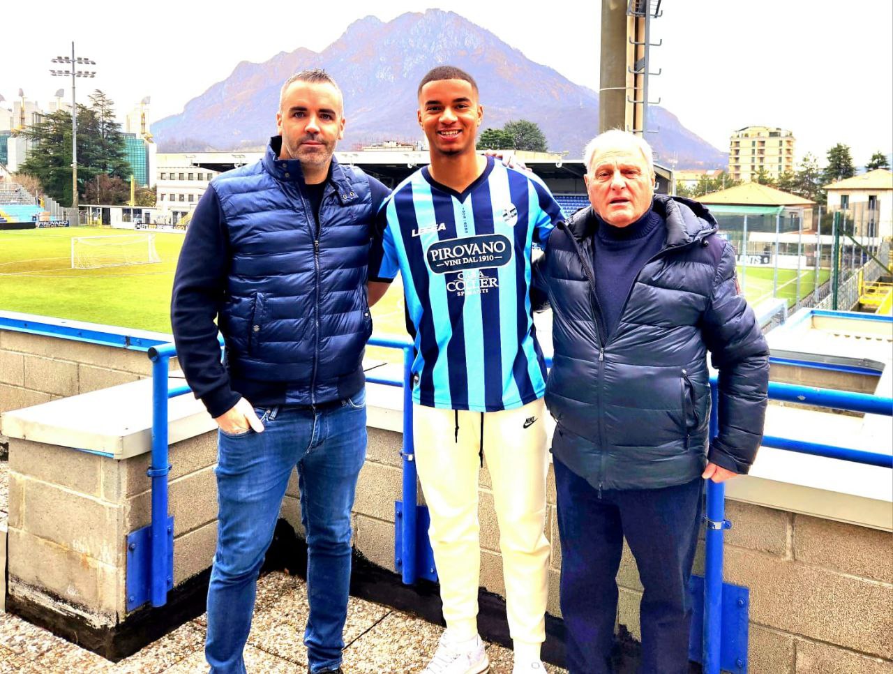 Louakima con la maglia del Lecco