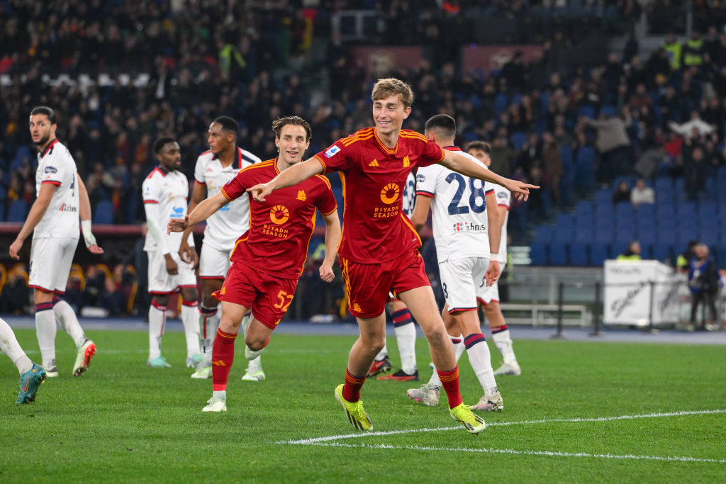 Dean Huijsen dopo il gol al Cagliari