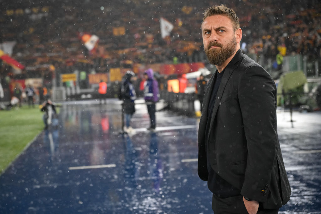 De Rossi all'Olimpico durante Roma-Inter