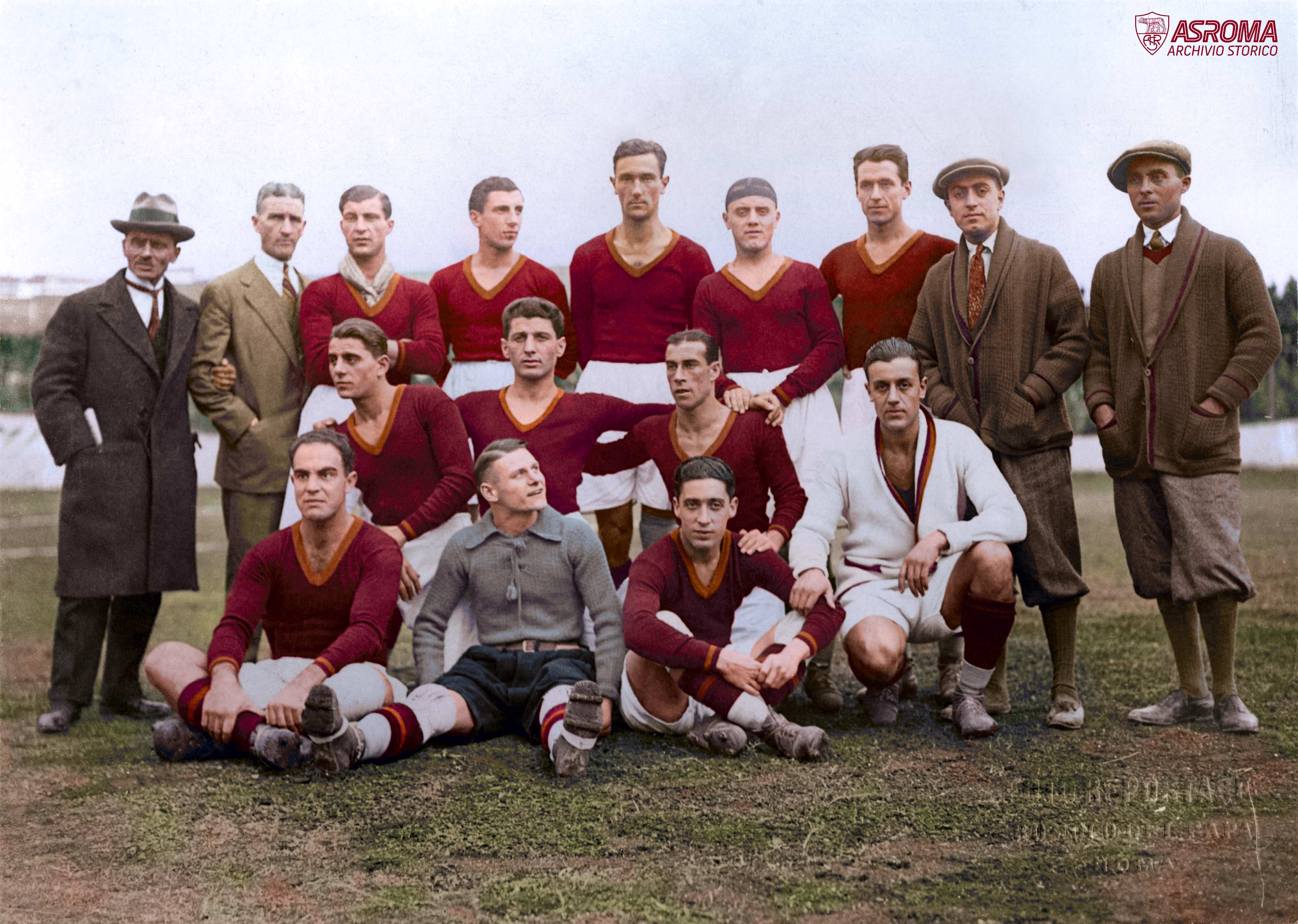 La Roma prima di una partita del 1927
