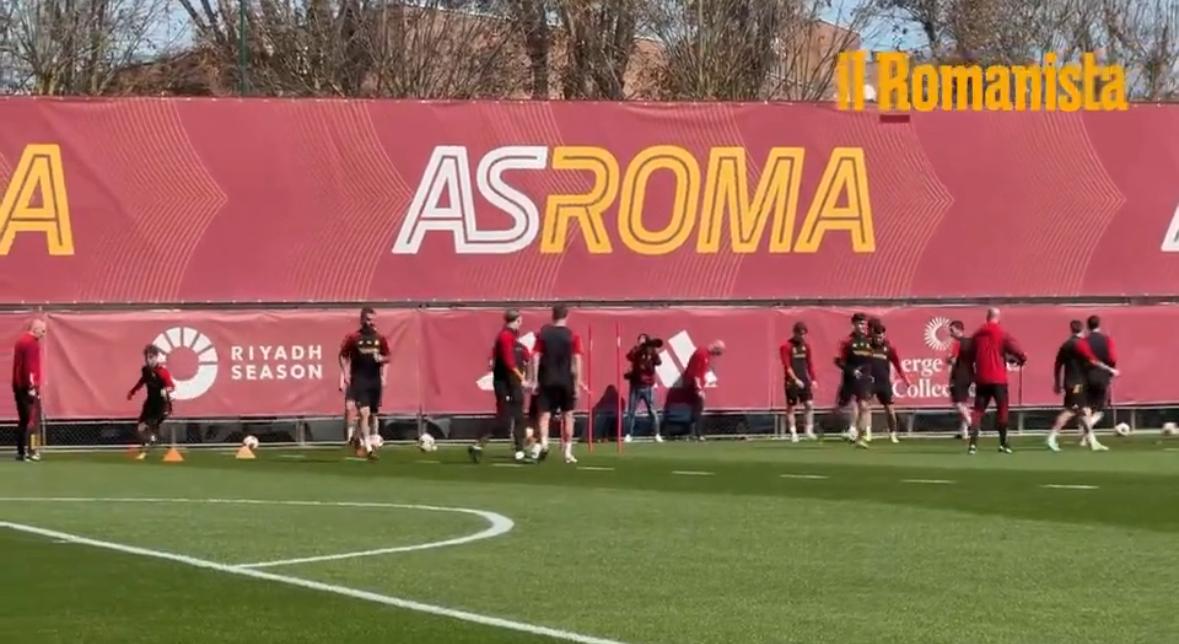 La squadra si allena a Trigoria