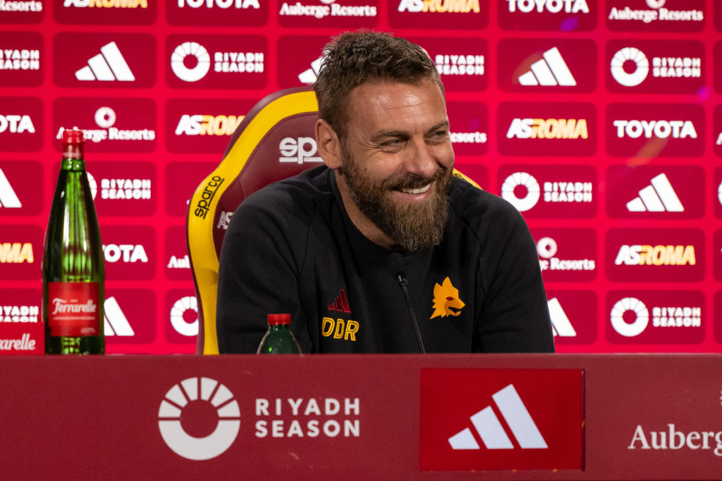 Daniele De Rossi in conferenza stampa a Trigoria