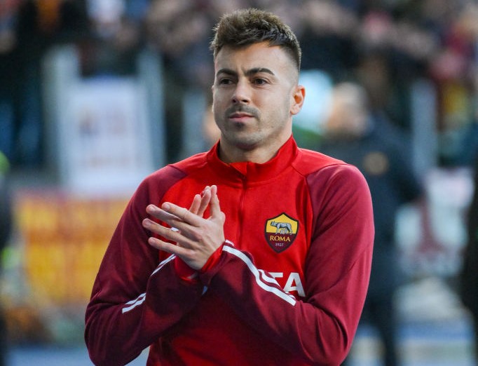 El Shaarawy prima di una partita della Roma