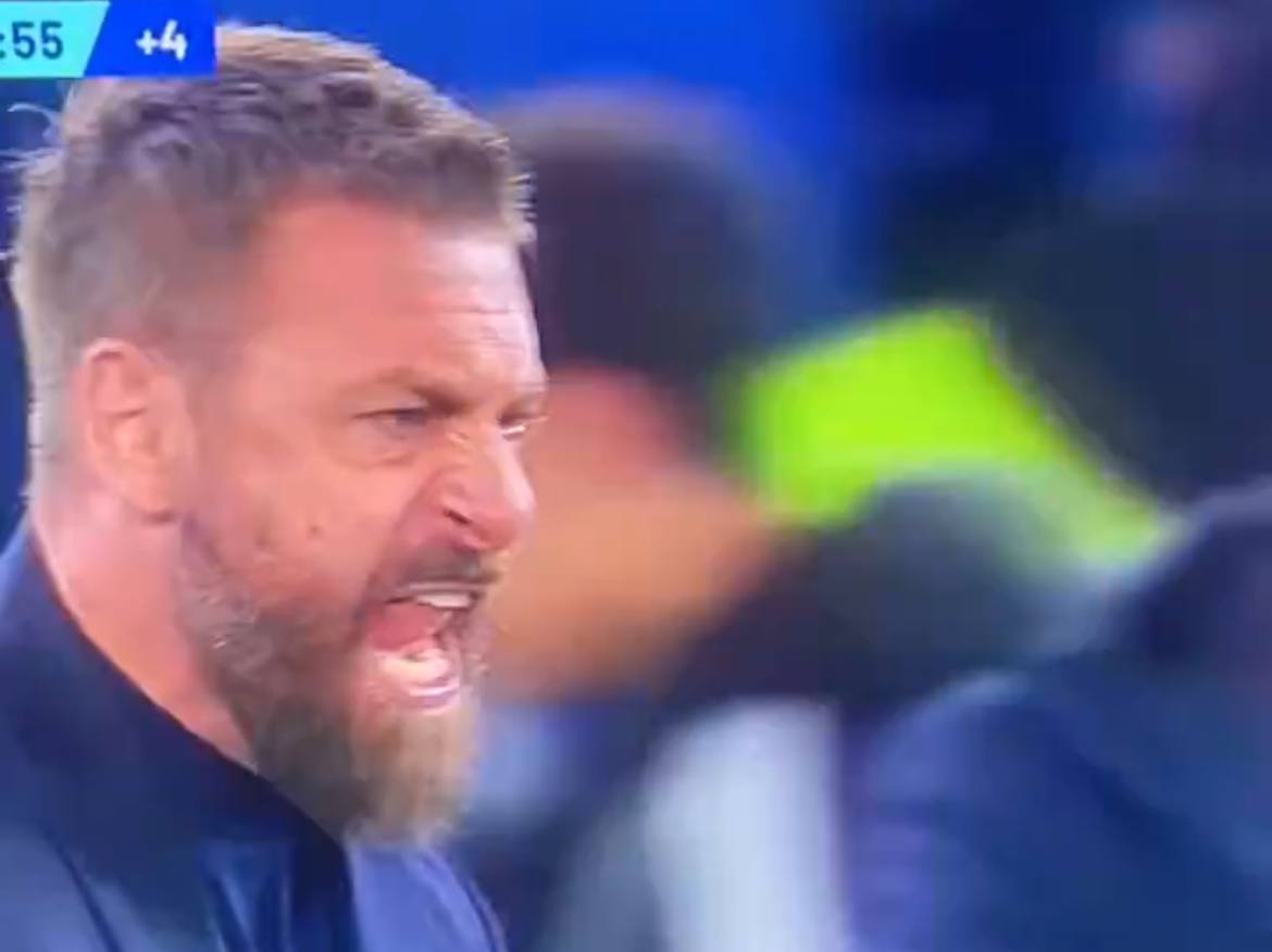 Daniele De Rossi urlo liberatorio Roma-Sassuolo