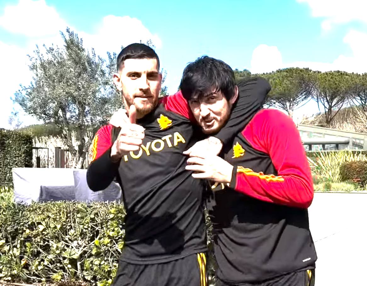 Pellegrini e Azmoun a Trigoria