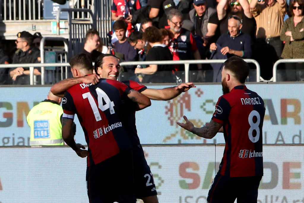 Augello esulta dopo il gol del pareggio contro l'Atalanta