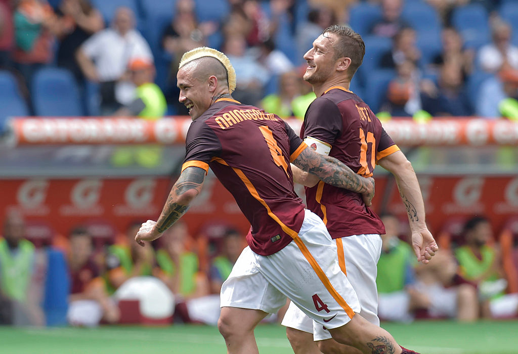 Radja Nainggolan e Francesco Totti