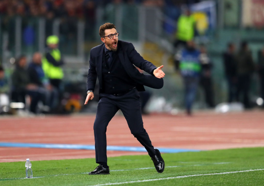 Di Francesco durante Roma-Barcellona