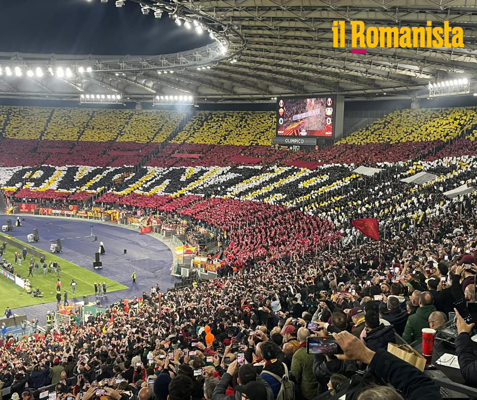Scenografia Roma-Bayer Leverkusen