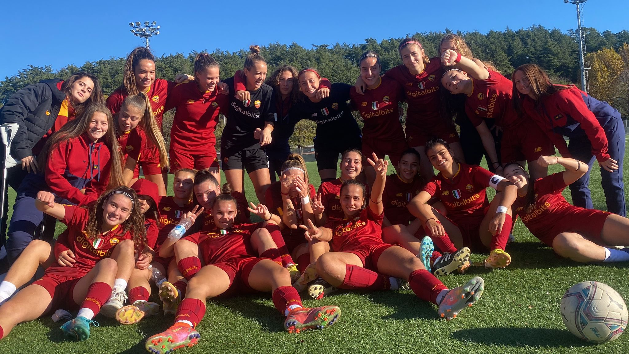 Festeggiamenti della Roma primavera femminile