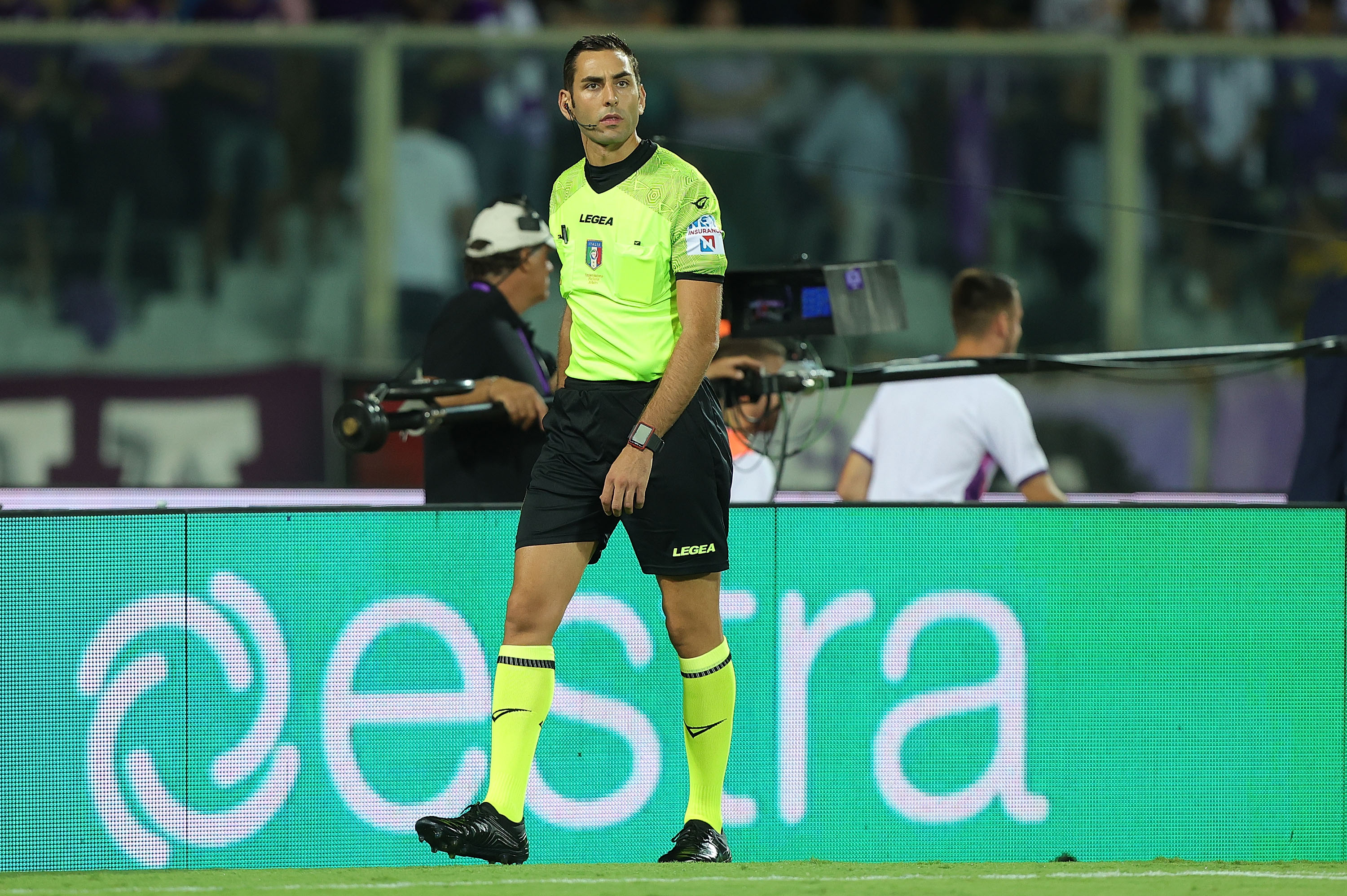 Arbitro Andrea Colombo durante una partita