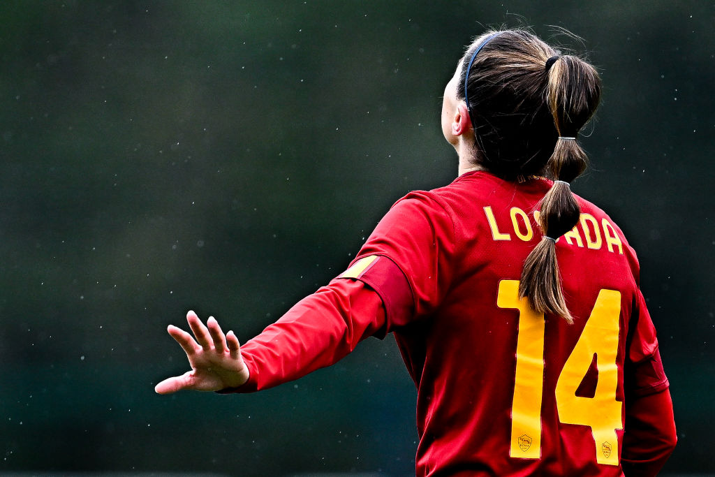 Vicky Losada durante una partita della Roma