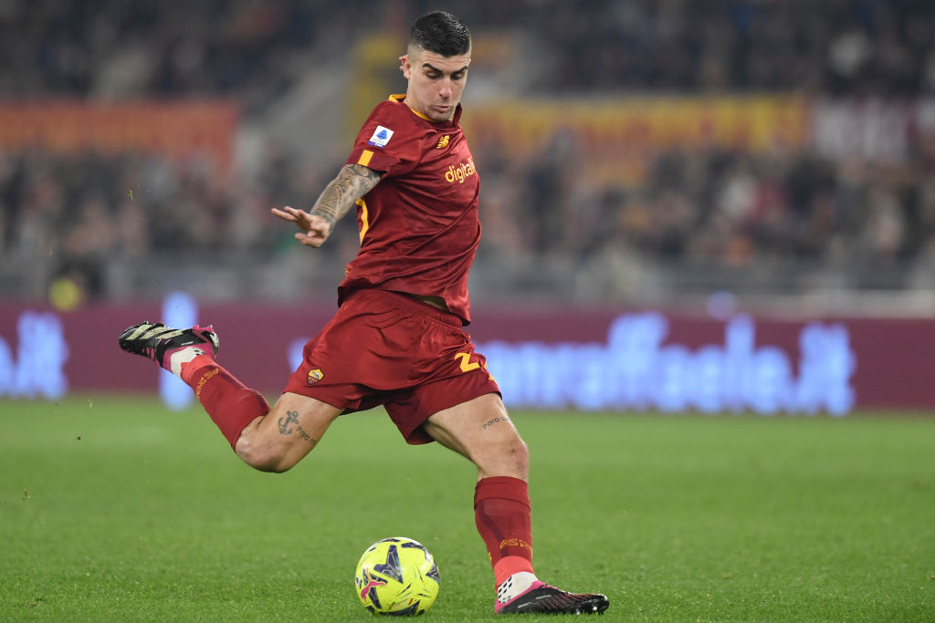 Gianluca Mancini durante una partita con la Roma