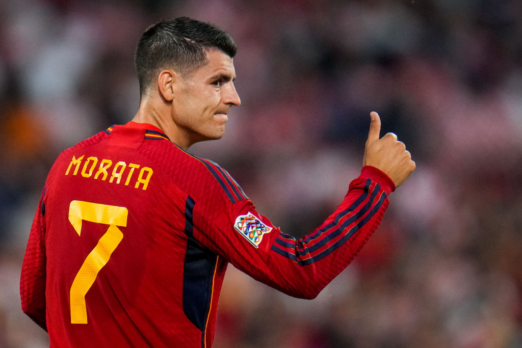 Alvaro Morata con la maglia della Spagna