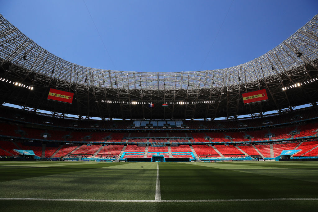 La visuale interna della Puskas Arena di Budapest