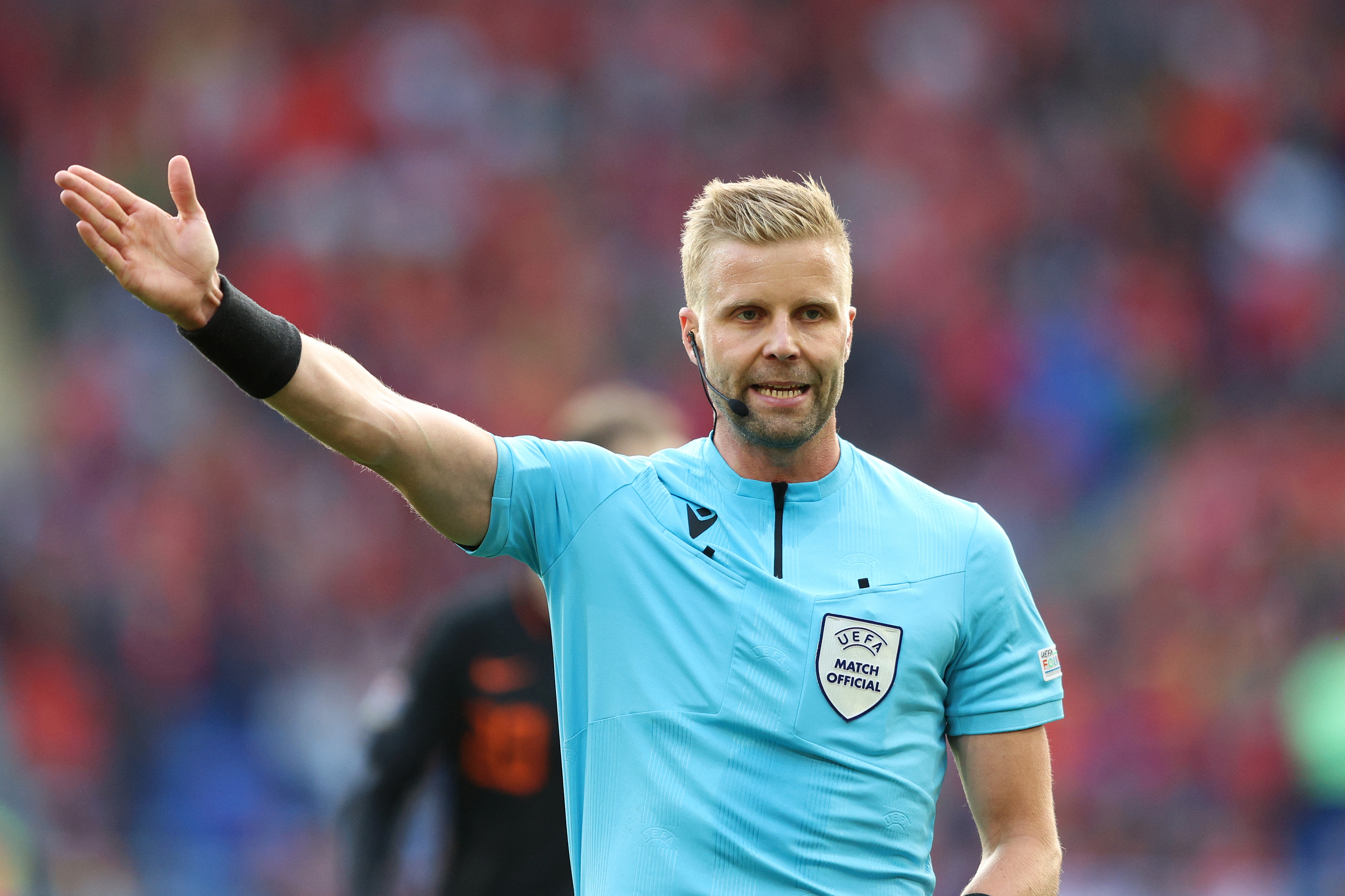 Glenn Nyberg durante un match ufficiale UEFA