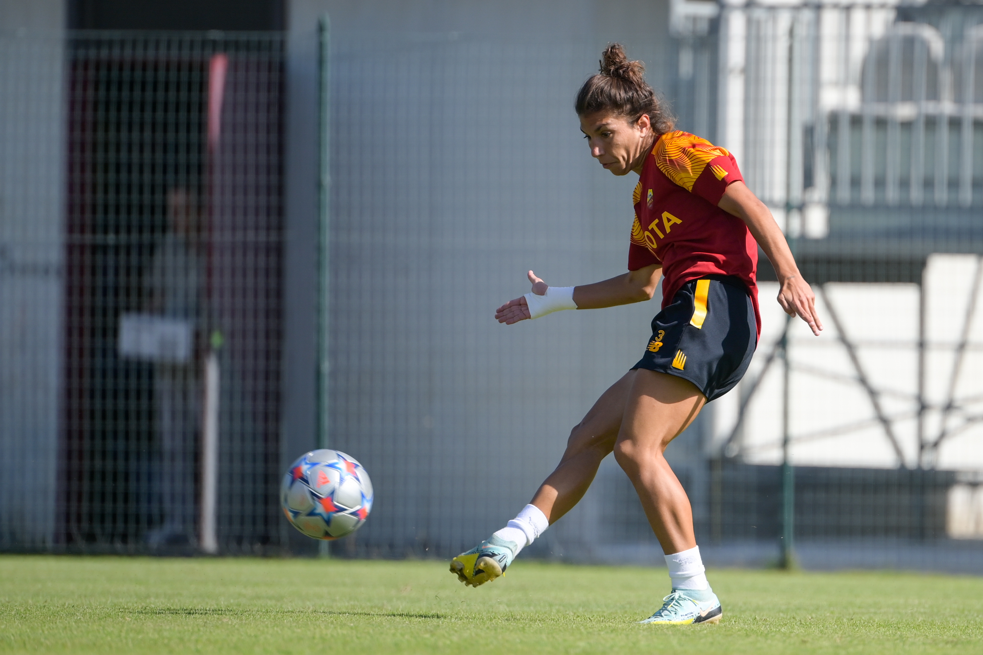 Elisa Bartoli durante una seduta di allenamento