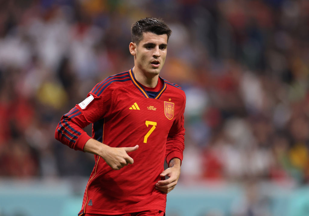 Alvaro Morata con la maglia della Spagna