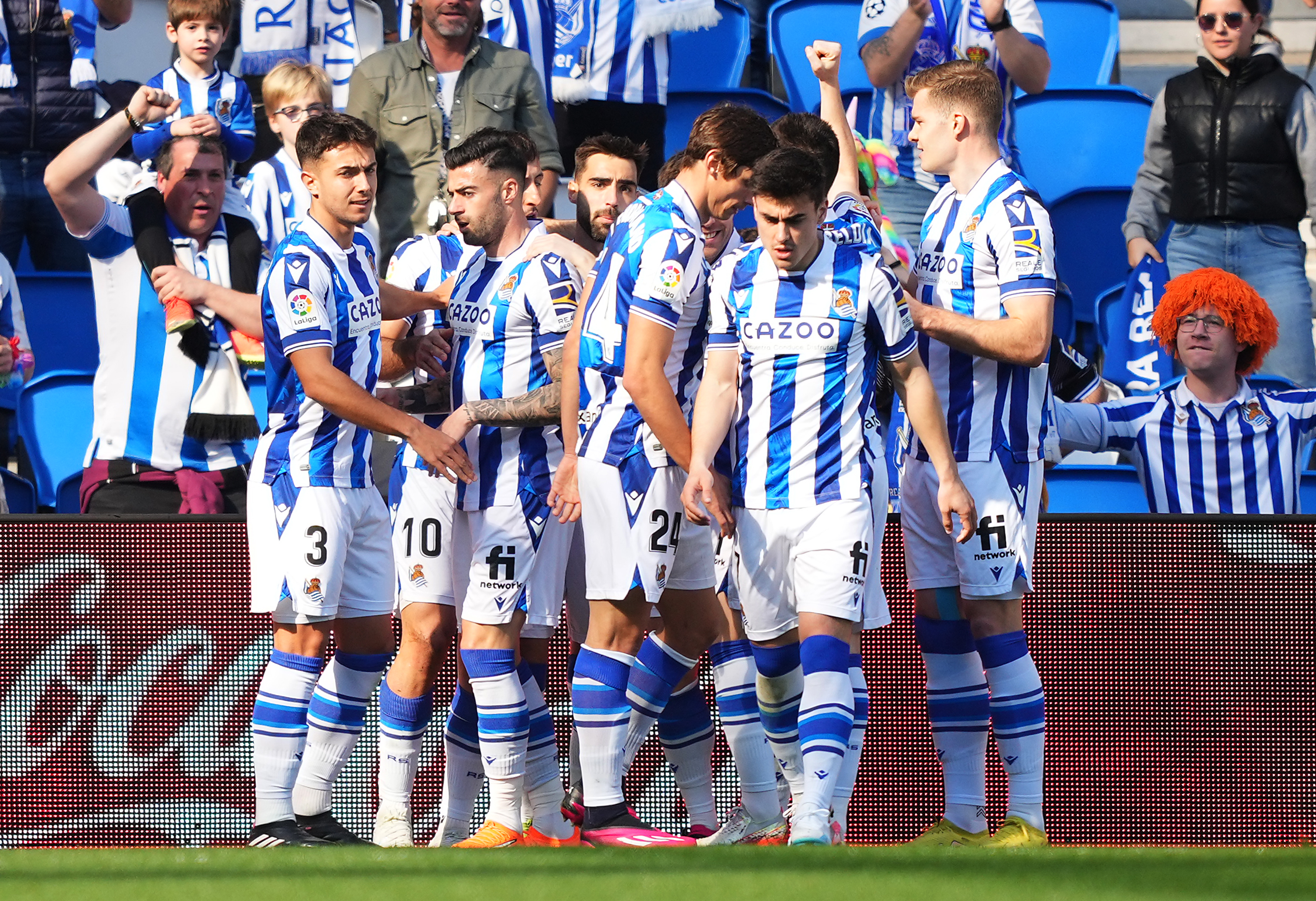 Giocatori della Real Sociedad durante una partita